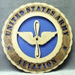 Custom 12" Wood US Army Aviation Wall Tribute - FREE SHIPPING