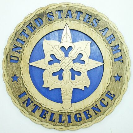 Custom 12" Wood Army Intelligence Wall Tribute - FREE SHIPPING
