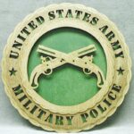 Custom 12" Wood US Army Military Police Wall Tribute - FREE SHIPPING