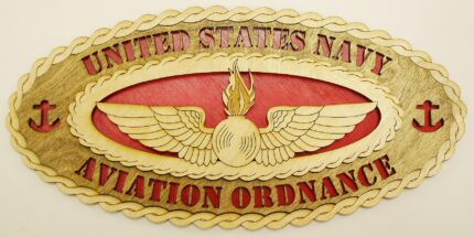 Custom 14" Wood Navy Aviation Ordnance  Wall Tribute - Free Shipping