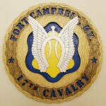 Custom 12" Wood Army 17th Cavalry Wall Tribute - FREE SHIPPING