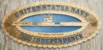 Custom 15 x 7  Wood Ship USS Independence CVA62 Large Oval Tribute - Free Shipping