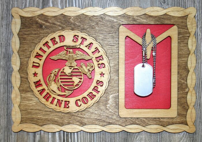 Custom 12 x 8  Marine Corps Dog Tag Display - Free Shipping - Image 3