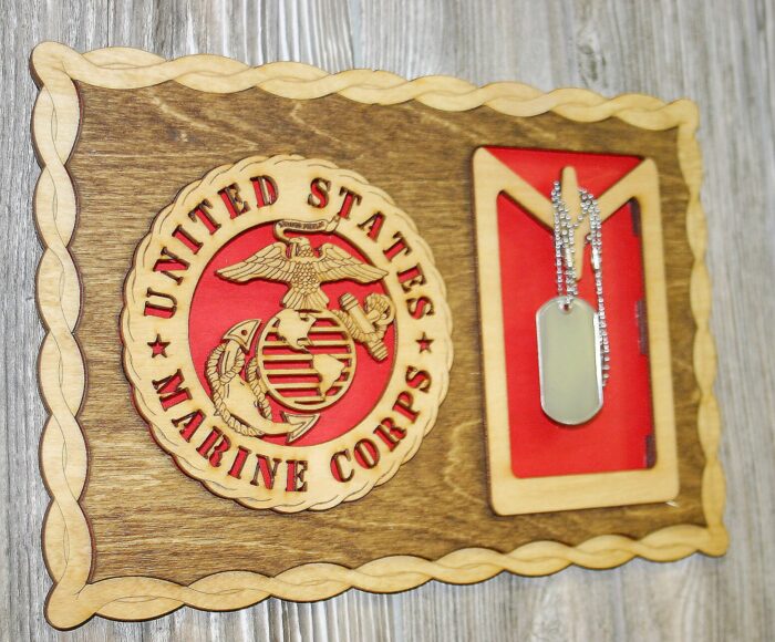 Custom 12 x 8  Marine Corps Dog Tag Display - Free Shipping - Image 4