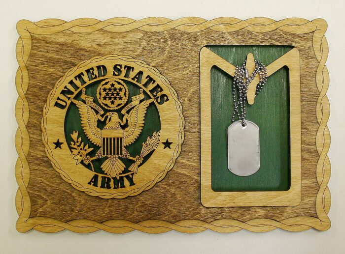 Custom 12 x 8  Army Dog Tag Display - Image 2