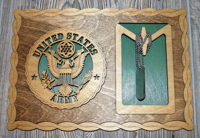 Custom 12 x 8  Army Dog Tag Display - Image 6