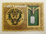 Custom 12 x 8  Army Dog Tag Display