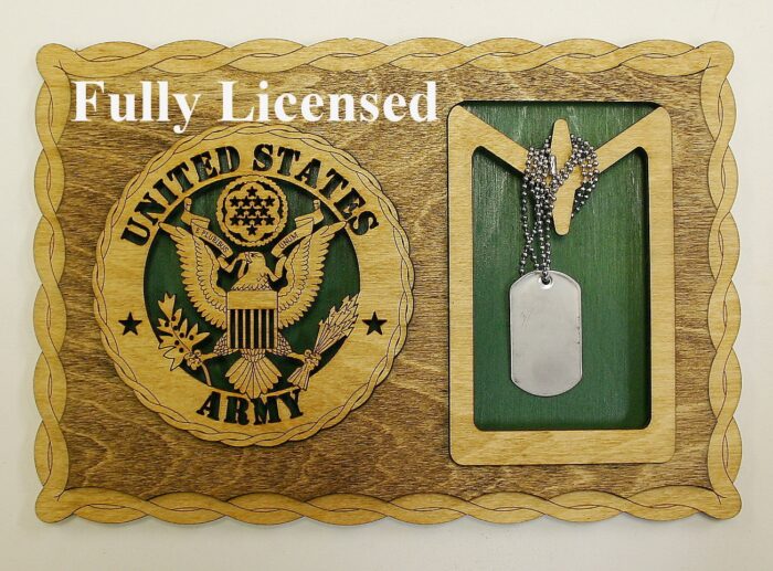 Custom 12 x 8  Army Dog Tag Display - Image 1