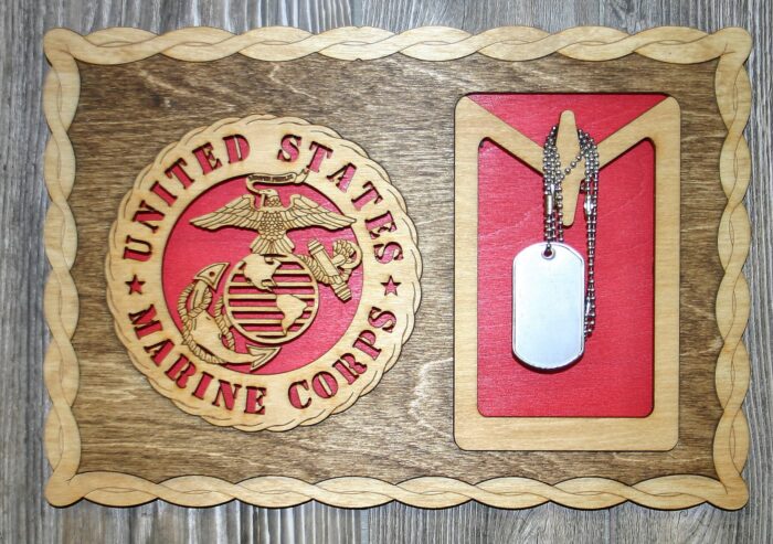 Custom 12 x 8  Marine Corps Dog Tag Display - Free Shipping - Image 2