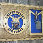 Custom 12 x 8 Traditional Air Force Dog Tag Display - Free Shipping