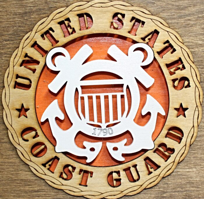 Custom 12 x 8  Coast Guard Dog Tag Display - Free Shipping - Image 3