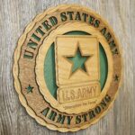 Custom 12" Wood US Army Strong Wall Tribute - Free Shipping - Image 7