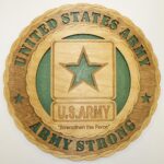 Custom 12" Wood US Army Strong Wall Tribute - Free Shipping