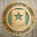 Custom 12" Wood US Army Strong Wall Tribute - Free Shipping - Image 8