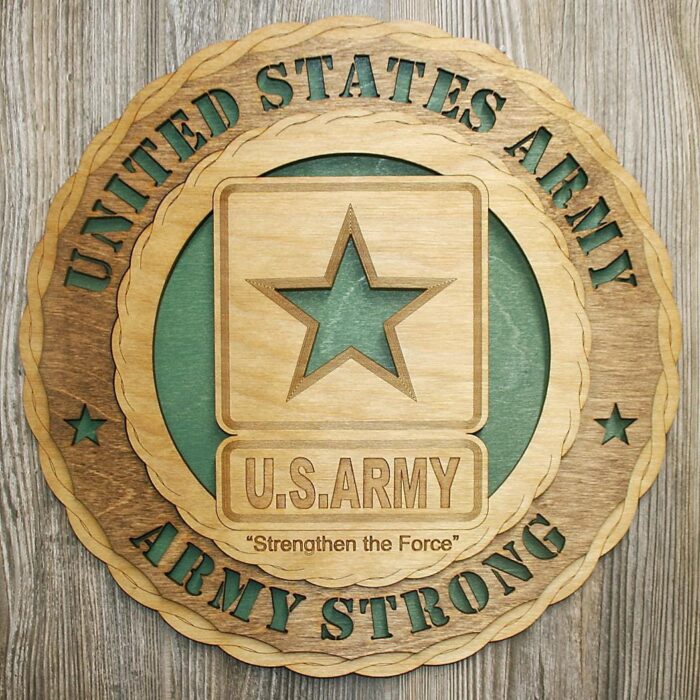 Custom 12" Wood US Army Strong Wall Tribute - Free Shipping - Image 8