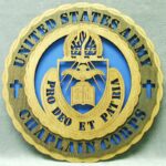 Custom 12" Wood US Army Chaplain Corps Wall Tribute - FREE SHIPPING