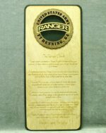 Custom Ranger Creed Plaque