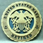 Custom 12" Wood US Navy Retired Wall Tribute - Personalized - FREE SHIPPING
