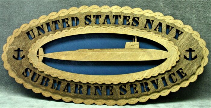 Custom 12" Wood US Navy Sub Service Ship Wall Tribute - FREE SHIPPING - Image 1
