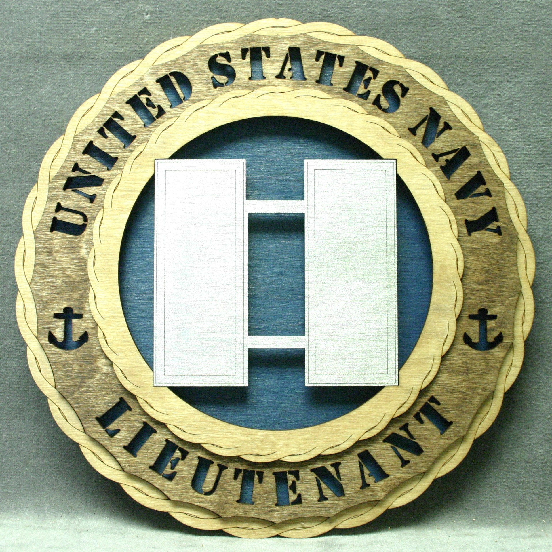 il_fullxfull.1730654801_1e8s.jpg Custom 12" Wood US Navy Lieutenant Wall Tribute - Personalized - FREE SHIPPING - Image 1