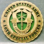 Custom 12" Wood US Army 10th Special Forces Wall Tribute - FREE SHIPPING