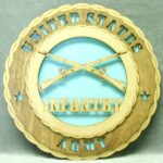 Custom 12" Wood US Army Infantry Wall Tribute - FREE SHIPPING