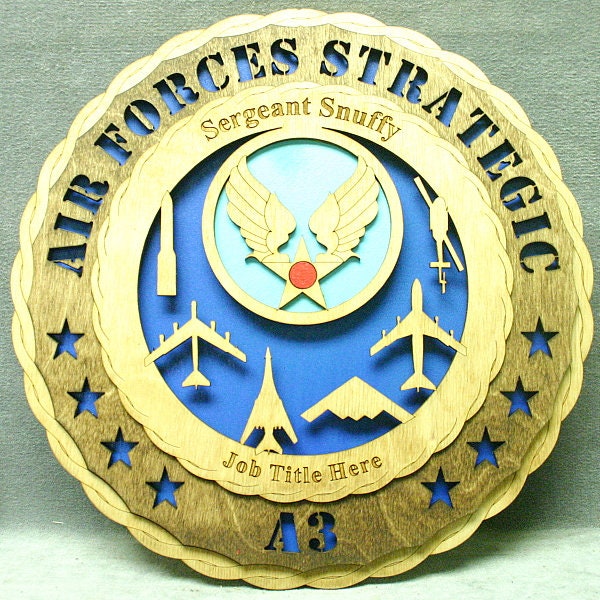 il_fullxfull.2030761549_h3hr.jpg Custom 12" or 18" Air Force Strategic Wall Tribute - Image 1