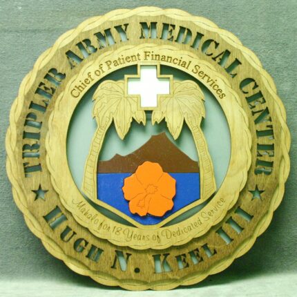 Custom 12"or 18" Army Tripler Medical Center Wall Tribute