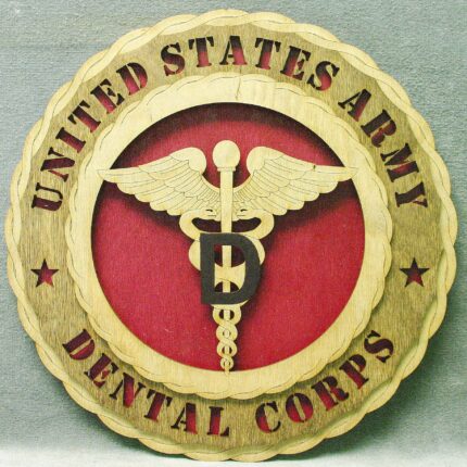 Custom 12"or 18" Wood Army Dental Corps Wall Tribute