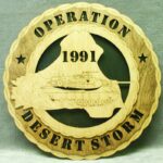 Custom 12" Wood US Army Operation Desert Storm Wall Tribute - FREE SHIPPING
