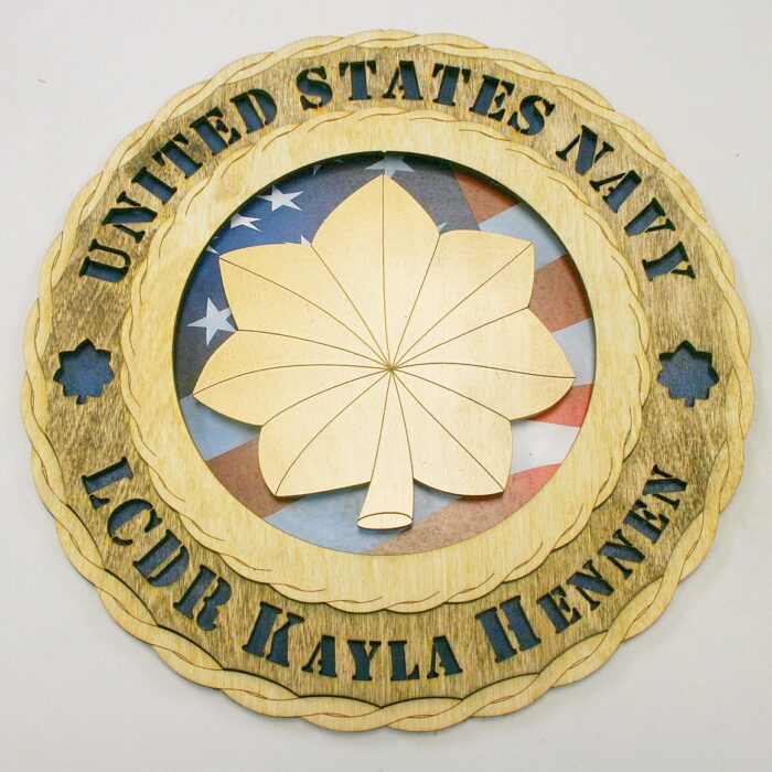 Custom 12" Wood US Navy Lieutenant Commander Wall Tribute - Personalized - FREE SHIPPING - Image 6