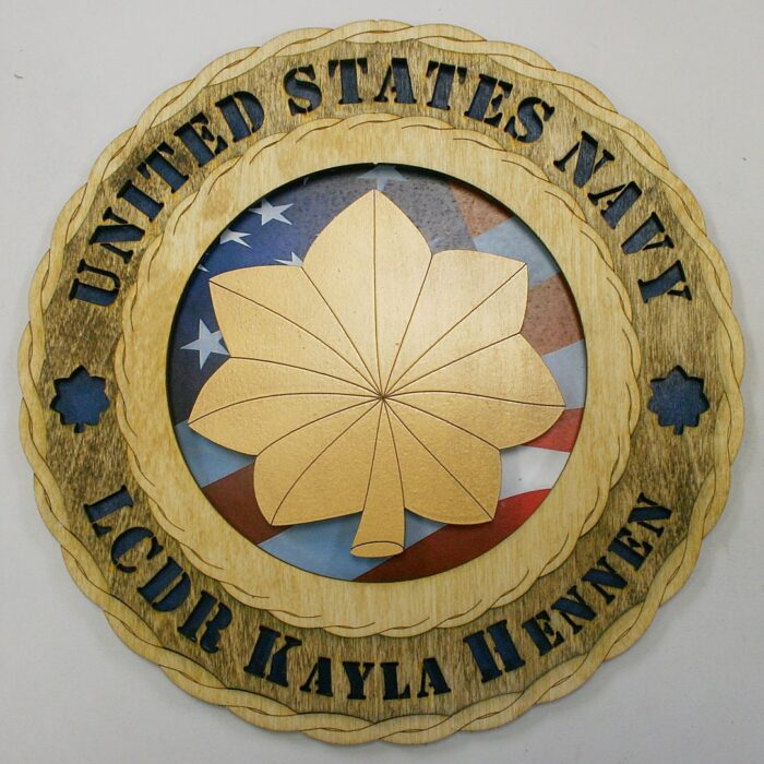 Custom 12" Wood US Navy Lieutenant Commander Wall Tribute - Personalized - FREE SHIPPING - Image 7