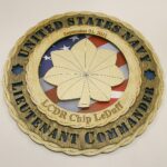 Custom 12" Wood US Navy Lieutenant Commander Wall Tribute - Personalized - FREE SHIPPING - Image 3