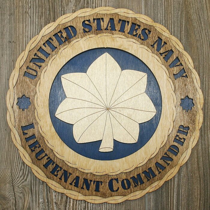 Custom 12" Wood US Navy Lieutenant Commander Wall Tribute - Personalized - FREE SHIPPING - Image 2