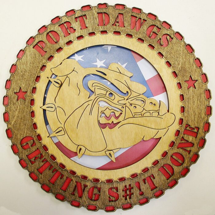 Custom 12" Wood US Air Force Port Dawgs Wall Tribute - FREE SHIPPING - Image 5