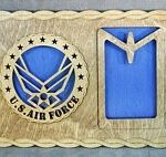 Custom 12 x 8 Air Force Wings Dog Tag Display - Free Shipping