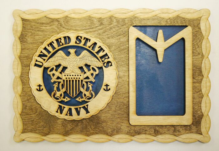 Custom 12 x 8 Navy Dog Tag Display - Free Shipping - Image 3