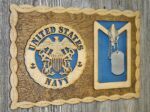 Custom 12 x 8 Navy Dog Tag Display - Free Shipping - Image 5