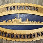 Custom 15 x 7 Wood USS Lofberg Large Oval Tribute - Free Shipping