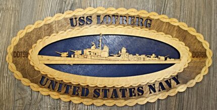 Custom 15 x 7 Wood USS Lofberg Large Oval Tribute - Free Shipping