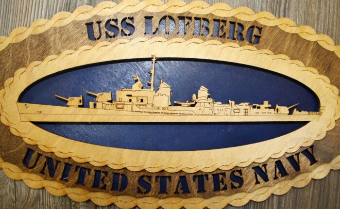 Custom 15 x 7 Wood USS Lofberg Large Oval Tribute - Free Shipping - Image 3