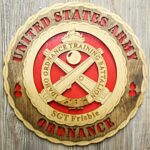 Custom 12"or 18" Wood Army  Ordnance Crest Wall Tribute