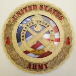 Custom 12"or 18" Wood Army  Ordnance Crest Wall Tribute - Image 6