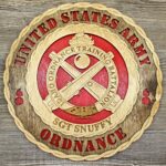 Custom 12"or 18" Wood Army  Ordnance Crest Wall Tribute - Image 5