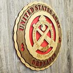 Custom 12"or 18" Wood Army  Ordnance Crest Wall Tribute - Image 4