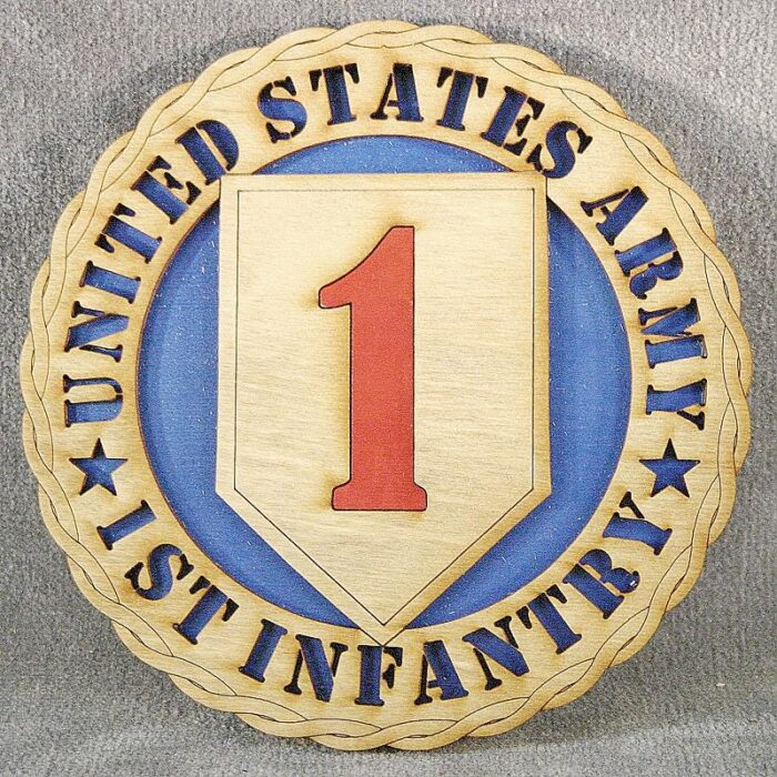 Custom 12" Army 1st Infantry Wall Tribute - Image 3