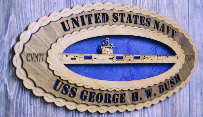 USS George H W Bush 15 x 7  Large Oval Tribute - Image 5