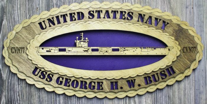USS George H W Bush 15 x 7  Large Oval Tribute - Image 4