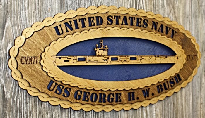 USS George H W Bush 15 x 7  Large Oval Tribute - Image 2
