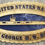 USS George H W Bush 15 x 7  Large Oval Tribute